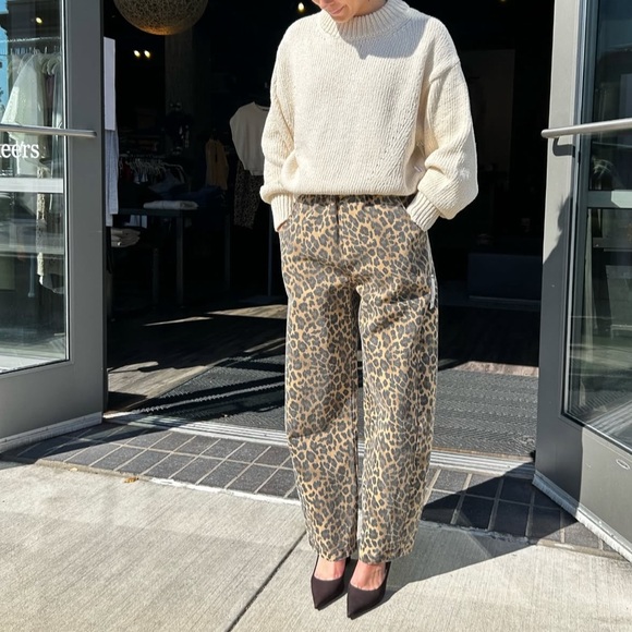 Leopard Print Boyfriend Jeans